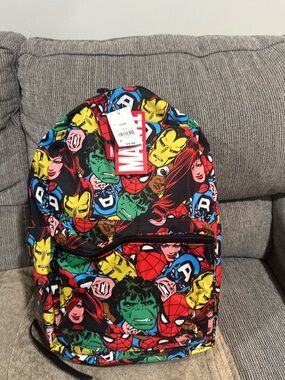 Marvel Avengers Superhero Faces Backpack - Hulk, Iron Man- COMES WITH SUPPLIES!!
